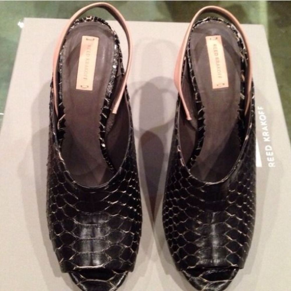 Reed Krakoff Black Python Slingback Mule 40 NWT - Picture 3 of 6